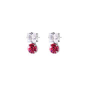 Серьги Geometric Fuchsia Crystal Earrings FREE FORM фото 1