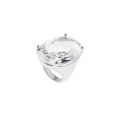 Кольцо Silver Ring With A Massive Oval Crystal FREE FORM фото 1