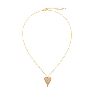 Колье Gold Necklace With A Textured Heart FREE FORM