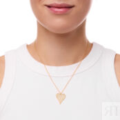 Колье Gold Necklace With A Textured Heart FREE FORM фото 2