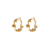 Серьги Golden Earrings With Spheres FREE FORM фото 1