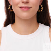 Серьги Golden Earrings With Spheres FREE FORM фото 2