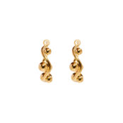 Серьги Golden Earrings With Spheres FREE FORM фото 3