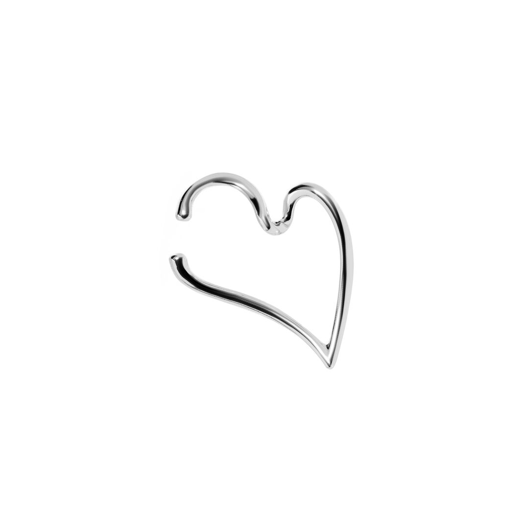 Кафф Silver Cuff In The Shape Of A Heart FREE FORM фото 1