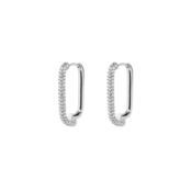 Серьги Silver Crystal Pave Earrings FREE FORM фото 1