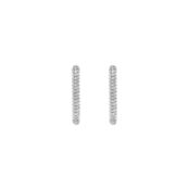 Серьги Silver Crystal Pave Earrings FREE FORM фото 3