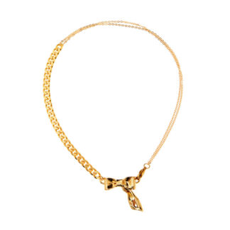 Колье Golden Chain Necklace With A Bow FREE FORM