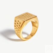 Кольцо Fused Woven Square Signet Ring MISSOMA фото 4