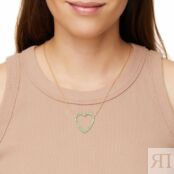 Колье Gold Heart Necklace – Green VIVA LA VIKA фото 2