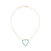 Колье Gold Heart Necklace – Green VIVA LA VIKA фото 3