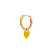 Моносерьга Gold Enamel Heart Earring – Yellow VIVA LA VIKA фото 1