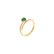 Кольцо Twisted Heart Ring – Green VIVA LA VIKA фото 1