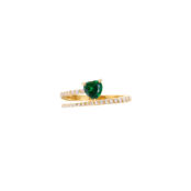 Кольцо Twisted Heart Ring – Green VIVA LA VIKA фото 3