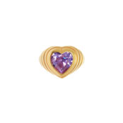 Кольцо Shiny Heart Ring – Lavender VIVA LA VIKA фото 3