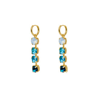 Серьги Large Crystal Earrings – Blue DÉJÀ VU