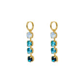 Серьги Large Crystal Earrings – Blue DÉJÀ VU фото 1