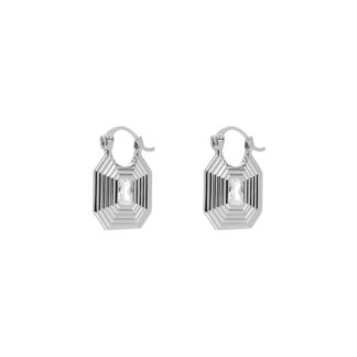 Серьги Ridged Pyramid Pendant – Silver LUV AJ