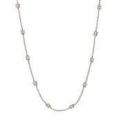 Колье Bezel Charm Beaded Necklace – Silver LUV AJ фото 1