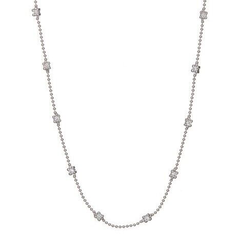 Колье Bezel Charm Beaded Necklace – Silver LUV AJ фото 1