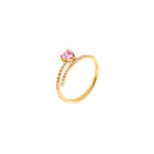 Кольцо Twisted Heart Ring – Pink VIVA LA VIKA фото 1