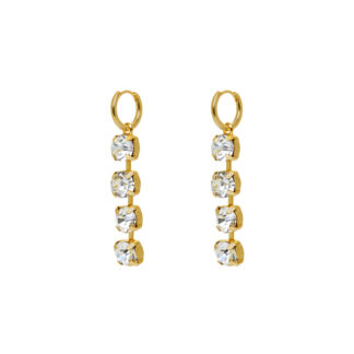 Серьги Large Crystal Earrings – White DÉJÀ VU