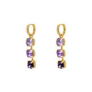 Серьги Large Crystal Earrings – Lilac DÉJÀ VU