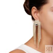 Серьги Large Floating Crystal Earrings – Gold DÉJÀ VU фото 3