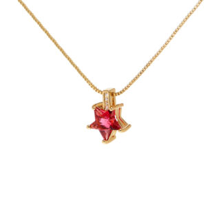 Колье Ruby Star Necklace – Gold DÉJÀ VU