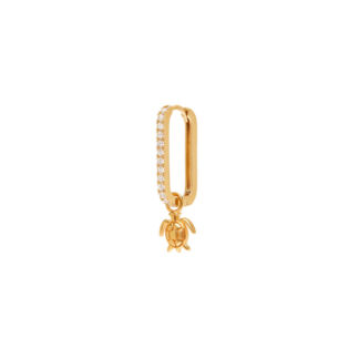 Моносерьга Turtle Oval Hoop Earring WILHELMINA GARCIA