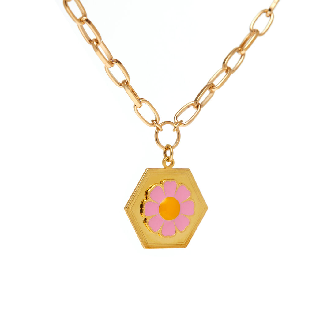 Колье Gold Pink Daisy Necklace WILHELMINA GARCIA фото 1