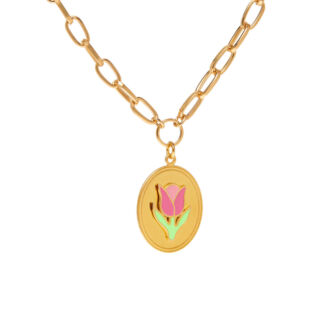 Колье Gold Tulip Necklace WILHELMINA GARCIA