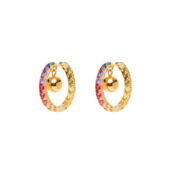 Серьги Gold Ball Rainbow Hoop Earrings MOUNSER фото 1