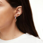 Серьги Gold Ball Rainbow Hoop Earrings MOUNSER фото 4