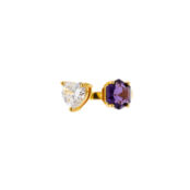 Кольцо Double Love Ring – Clear Violet VIVA LA VIKA фото 3