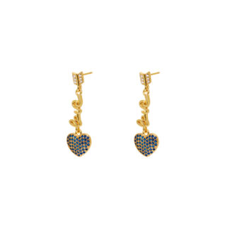 Серьги Lovable Heart Earrings – Blue DÉJÀ VU