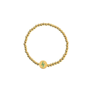 Браслет Gold Lightning Crystal Bracelet - Green DÉJÀ VU