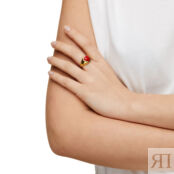 Кольцо Gold Red Heart Ring WILHELMINA GARCIA фото 2