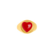 Кольцо Gold Red Heart Ring WILHELMINA GARCIA фото 3