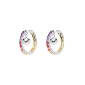 Серьги Silver Ball Rainbow Hoop Earrings MOUNSER фото 1