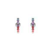 Серьги Silver Ball Rainbow Hoop Earrings MOUNSER фото 3