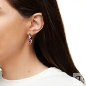 Серьги Silver Ball Rainbow Hoop Earrings MOUNSER фото 4