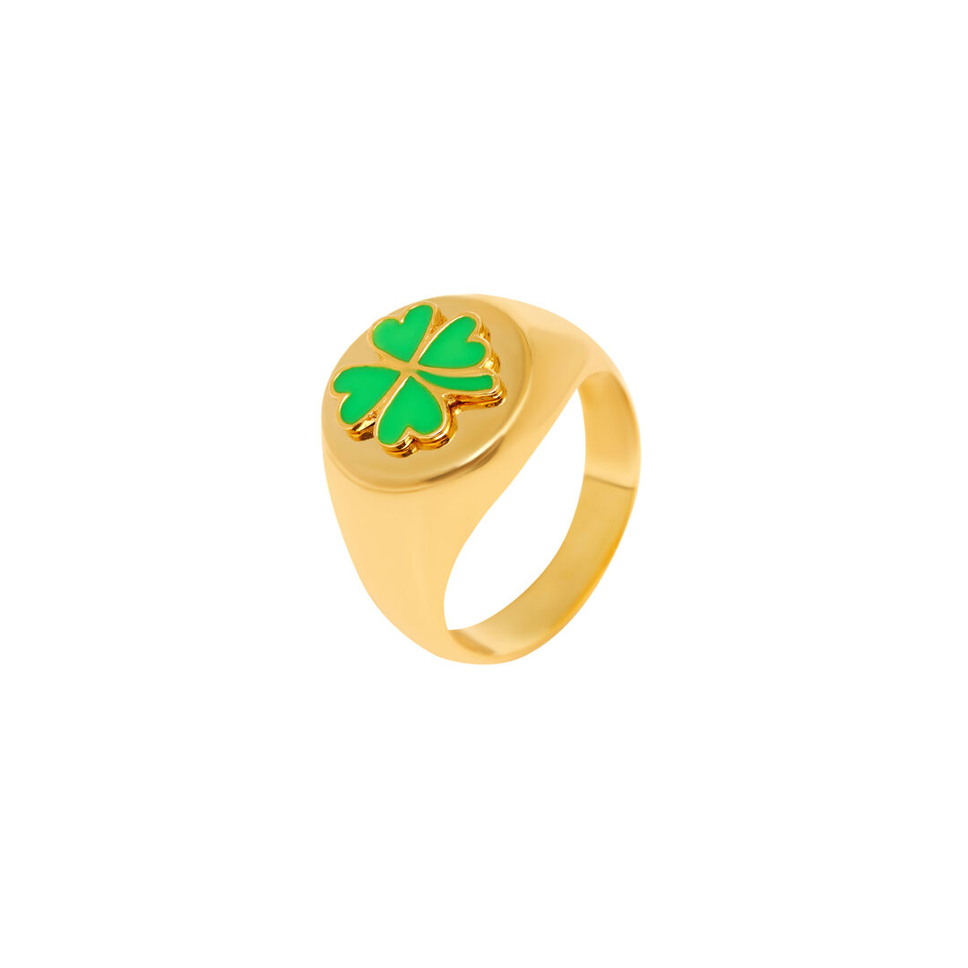 Кольцо Gold Clover Ring WILHELMINA GARCIA фото 1