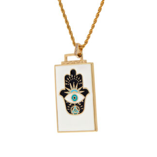 Колье Big Eye Khamsa Necklace – Black DÉJÀ VU