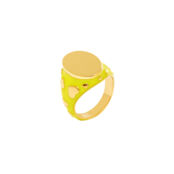 Кольцо Gentle Signet Ring - Yellow VIVA LA VIKA фото 1