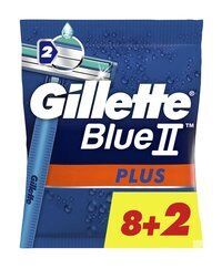 Набор из десяти одноразовых станков Gillette Blue II Plus 10