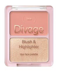 Палетка для лица Divage Blush and Highlighter Duo Face Palette фото 1