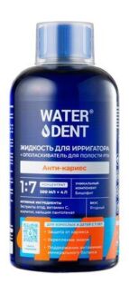 Жидкость для ирригатора с солью древнего моря Waterdent Анти-кариес жидкост