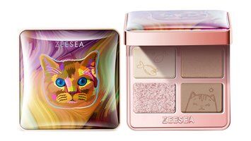 Палетка теней из 4 оттенков Zeesea Tipsy Kitty Eyeshadow Quad фото 1