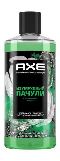 Шампунь-гель для душа со свежим древесным ароматом AXE Изумрудный пачули Па фото 1