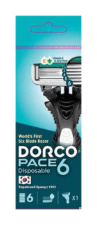 Одноразовый станок для бритья Dorco Pace 6 Blade Disposable Razor